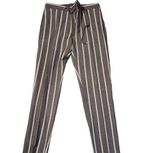 ASOS DESIGN skinny soft tailored suit pants in gray waffle stripe